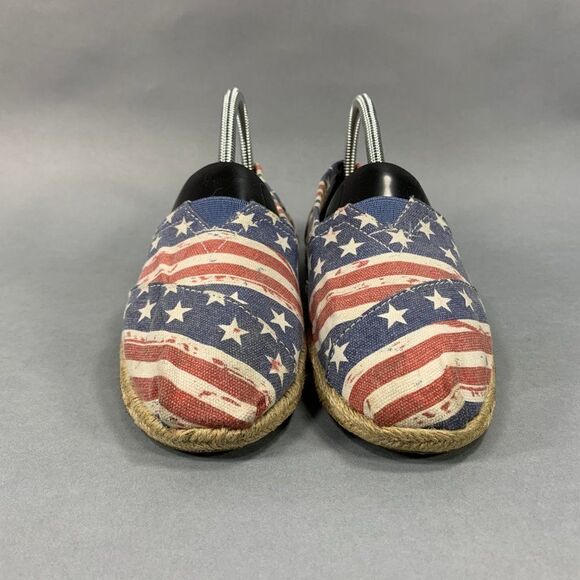 Toms‎ Women's Size 6.5 Classic Canvas American Flag Flats - Picture 2 of 10